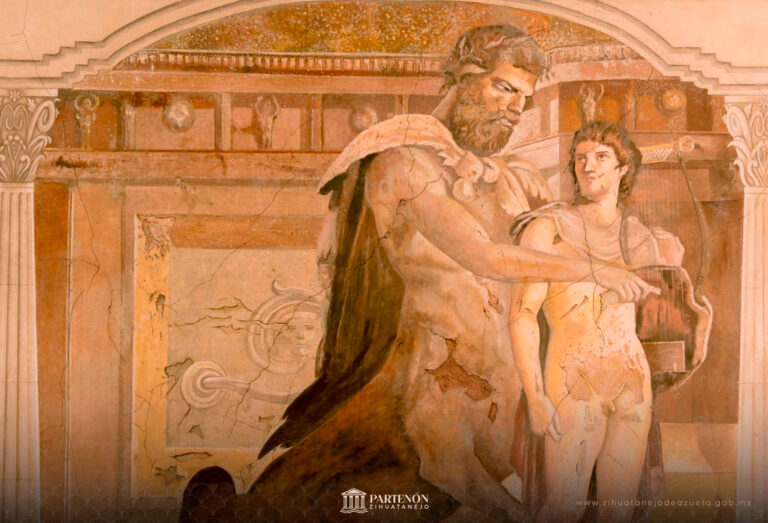 La educación de Aquiles por el Centauro Quirón